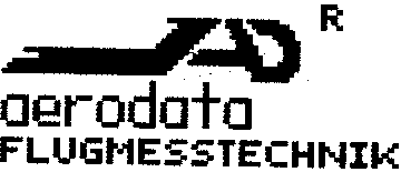Aerodata-Logo, mit DGE gezeichnet