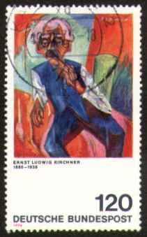 120 Pf, Ernst Ludwig Kirchner: 'Alter Bauer', gestempelt
