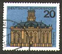 20 Pf, Saarbrücken, Ludwigskirche, gestempelt