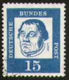 15 Pf, Martin Luther, gestempelt