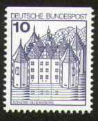 10 Pf, Schloss Glücksburg, gestempelt