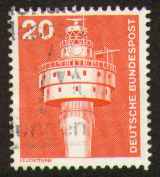 20 Pf, Leuchtturm 'Alte Weser', gestempelt
