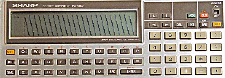 Pseudozufallszahlenpaare im Display des PC-1360