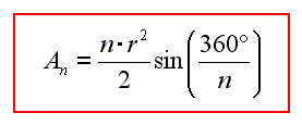 Formel für Polygonfläche