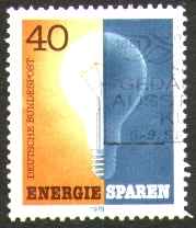 40 Pf, Glühbirne, halb abgedunkelt