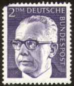 Heinemann, 2 DM, gestempelt, leicht beschädigt