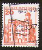 20 Pf, Schloss Pfaueninsel Berlin, gestempelt