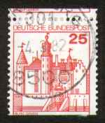 25 Pf, Burg Gemen, gestempelt