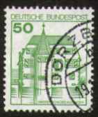 50 Pf, Wasserschloss Inzlingen, gestempelt