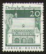 20 Pf, Torhalle, Lorsch, gestempelt