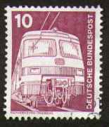 10 Pf, Nahverkehrstriebzug, gestempelt