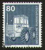 80 Pf, Traktor, gestempelt