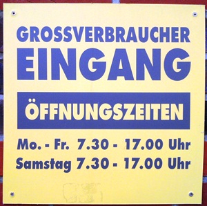 Großverbraucher Eingang