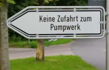 Keine Zufahrt zum Pumpwerk