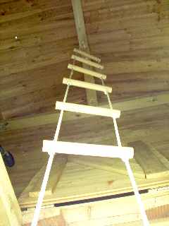 Strickleiter am Firstbalken