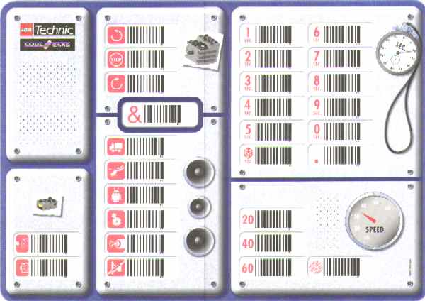 LEGO Technic Strichcodes für Code Pilot
