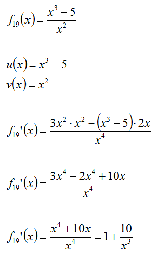 Quotientenregel, Beispiel