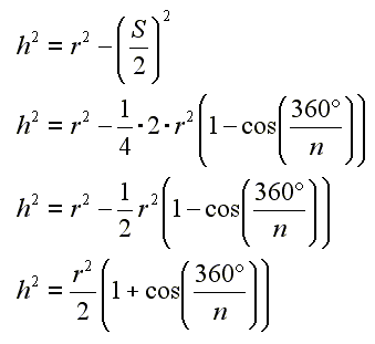 Pythagoras auf halbes Dreieck angewendet